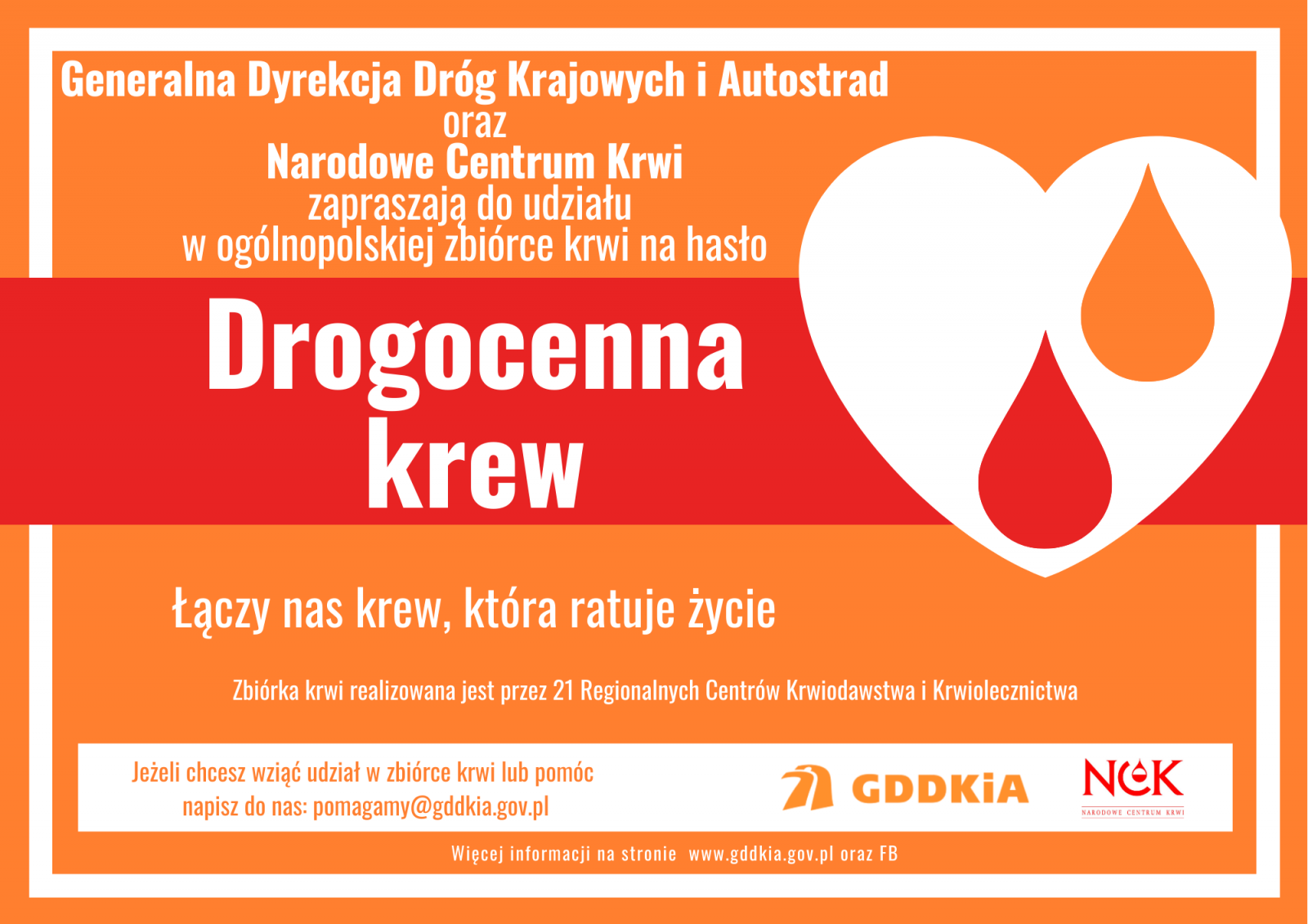 Ogólnopolska akcja krwiodawstwa pod hasłem "Drogocenna krew"