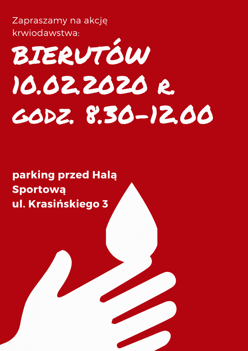 Akcja krwiodawstwa w Bierutowie - 10.02.2020 r.