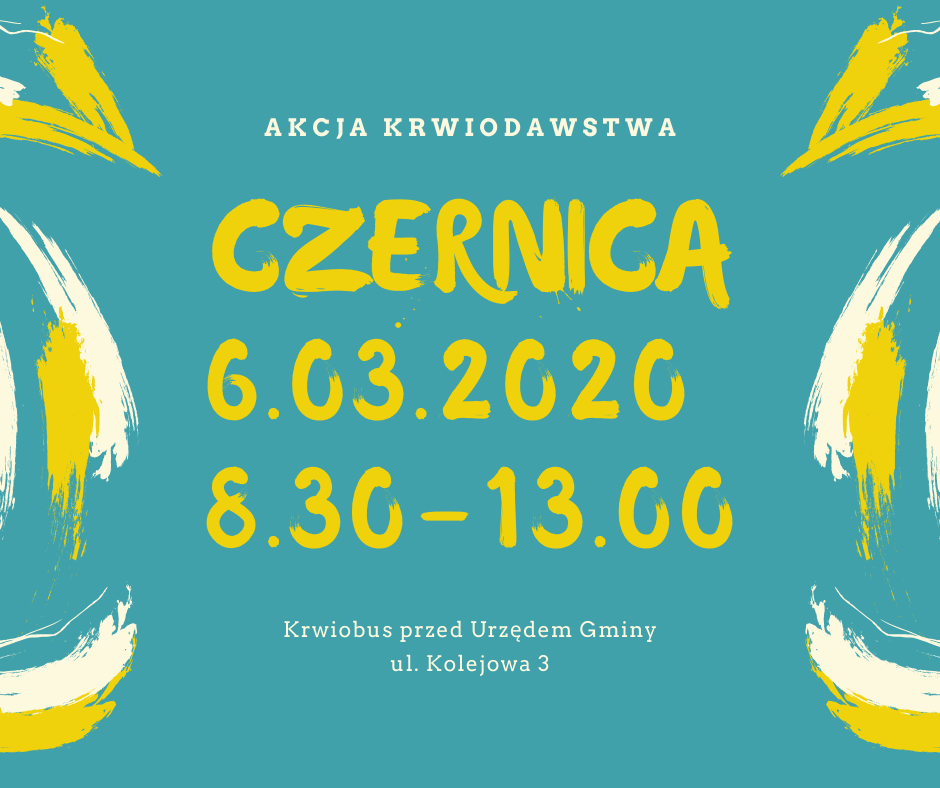 Akcja krwiodawstwa w Czernicy - 6.03.2020 r.