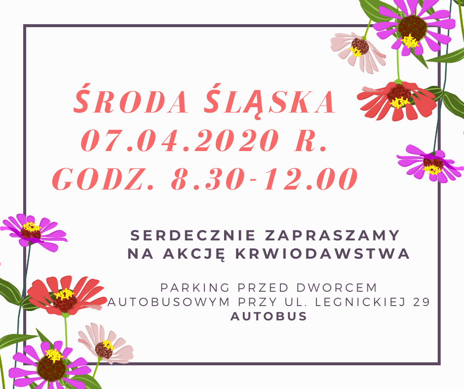 Akcja krwiodawstwa w Śląskiej - 07.04.2020 r.
