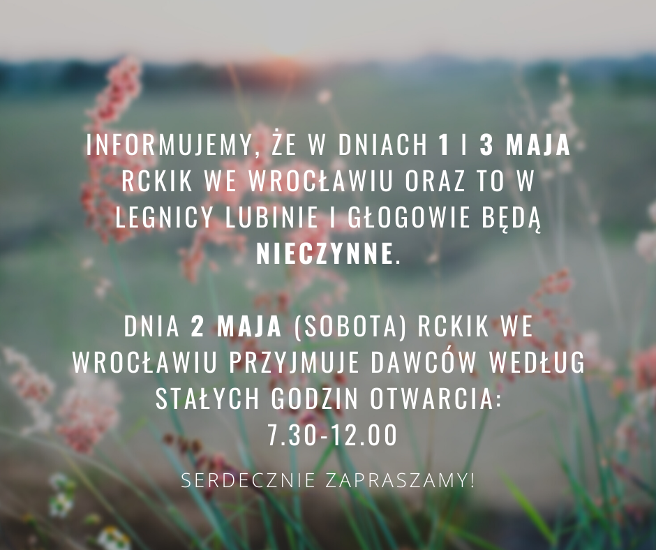 Informacja dla Krwiodawców