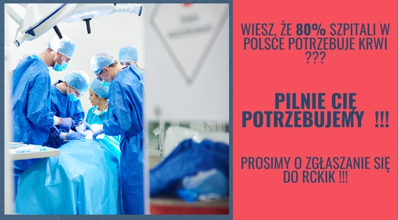 Prosimy o zgłaszanie się do oddawania krwi