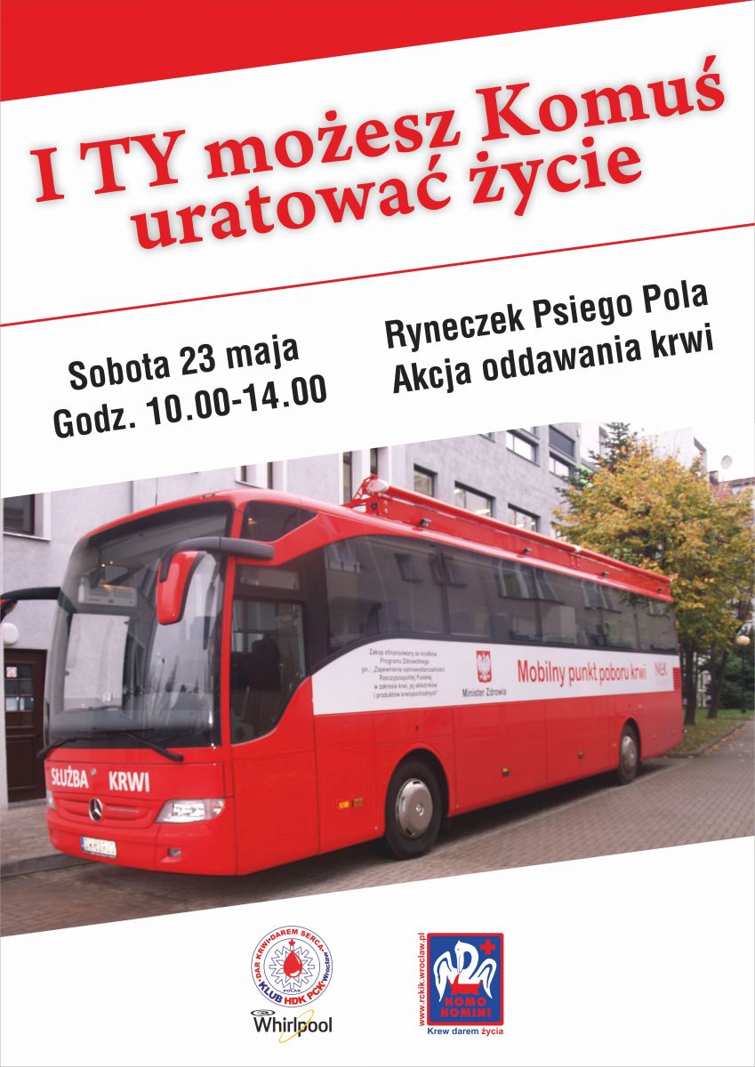 Klub HDK PCK Polar Whirlpool zachęca do udziału w akcji krwiodawstwa - 23.05.2020 r.