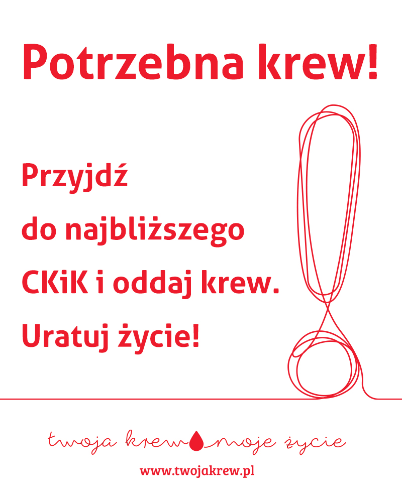 Kochani, dziś wspólnie udostępniamy  PILNY APEL O ODDAWANIE KRWI