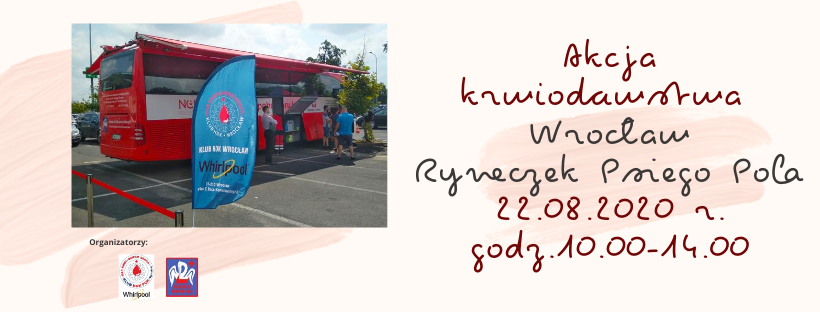 Zapraszamy na akcję krwiodawstwa - 22.08.2020 r.