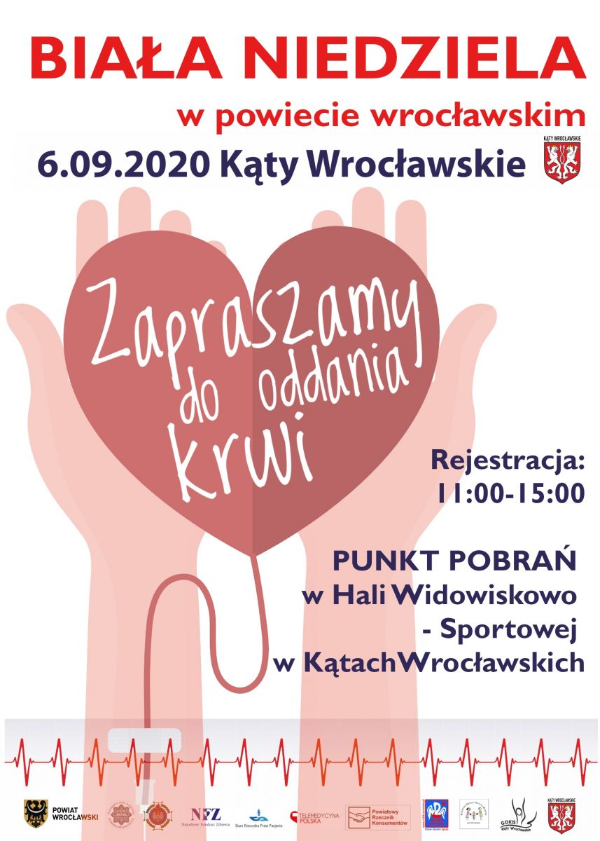 Oddaj krew podczas "Białej Niedzieli" w Kątach Wrocławskich - 6.09.2020 r.