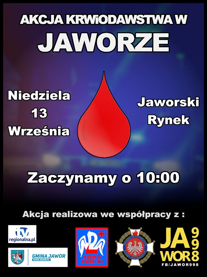 Akcja krwiodawstwa w Jaworze - 13.09.2020 r.