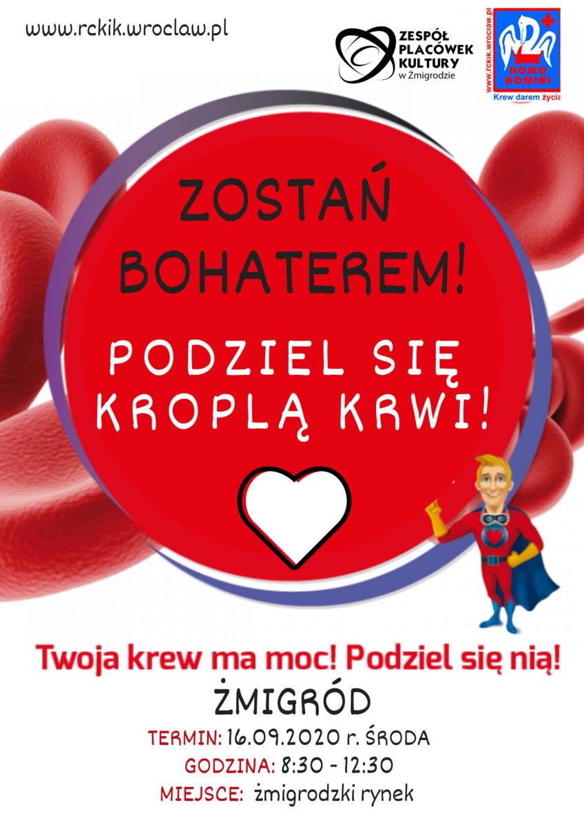 Akcja krwiodawstwa w Żmigrodzie - 16.09.2020 r.