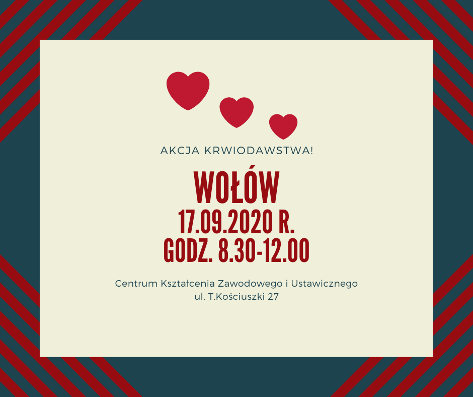 Oddaj krew w Wołowie - 17.09.2020 r.