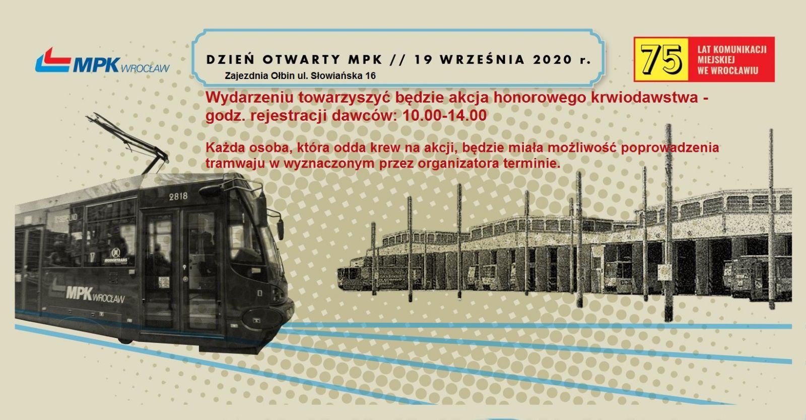 Oddaj krew i poprowadź tramwaj MPK! 19.09.2020 r.