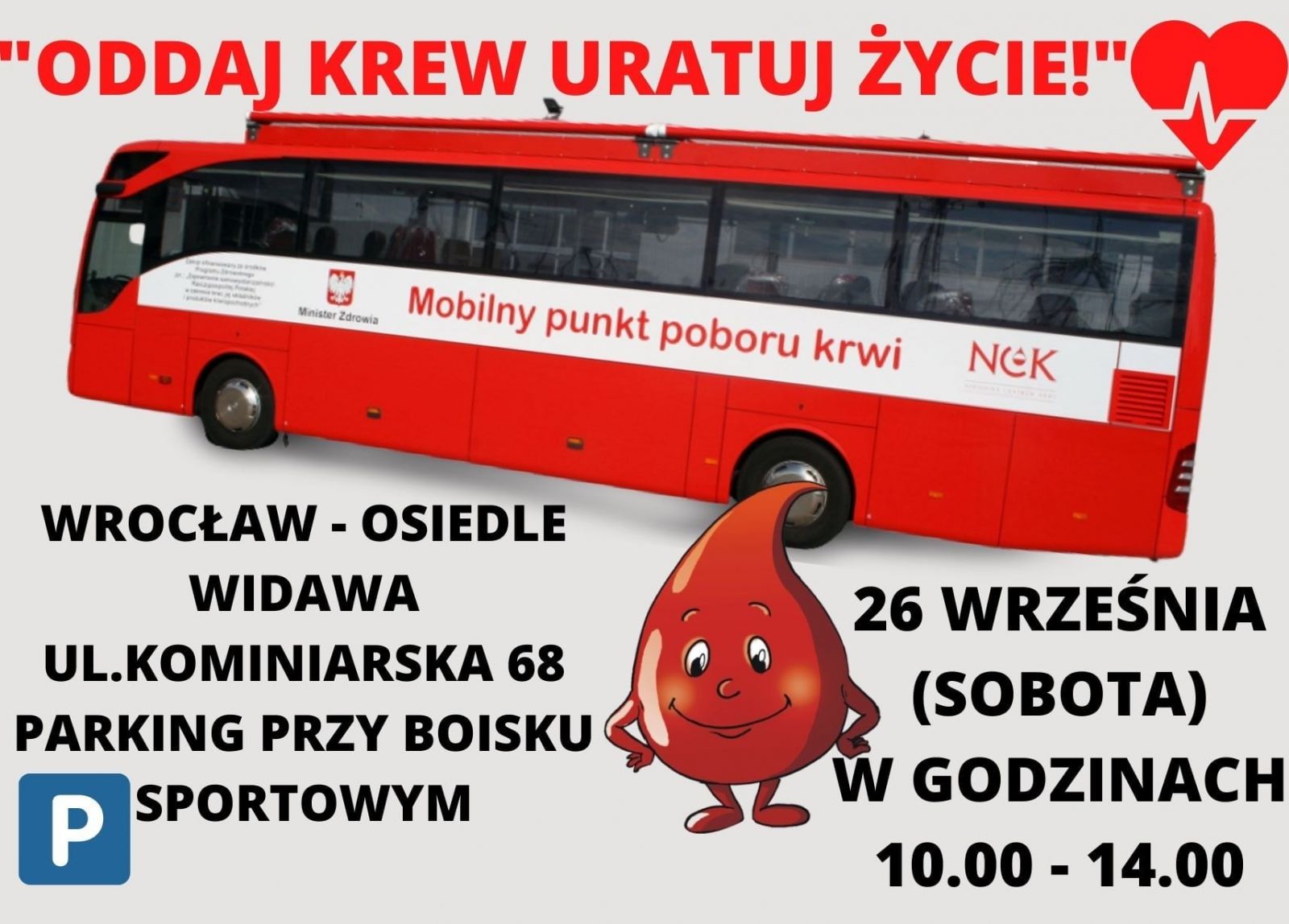 "Oddaj krew, uratuj życie! - 26.09.2020 r.