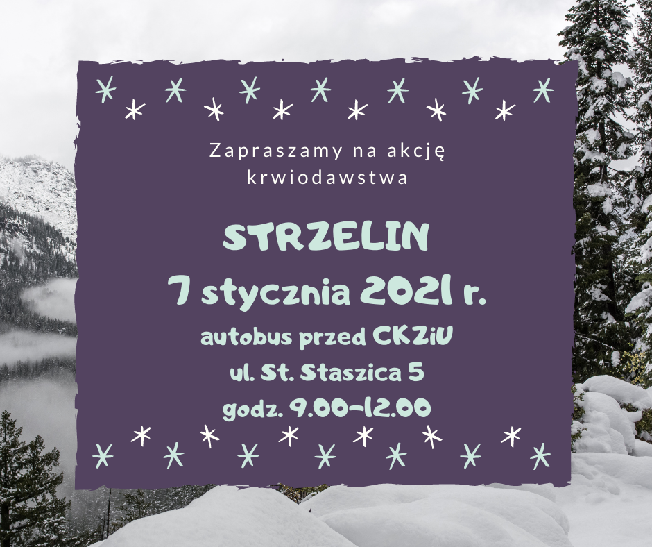 Akcja krwiodawstwa w Strzelinie - 7.01.2021 r.