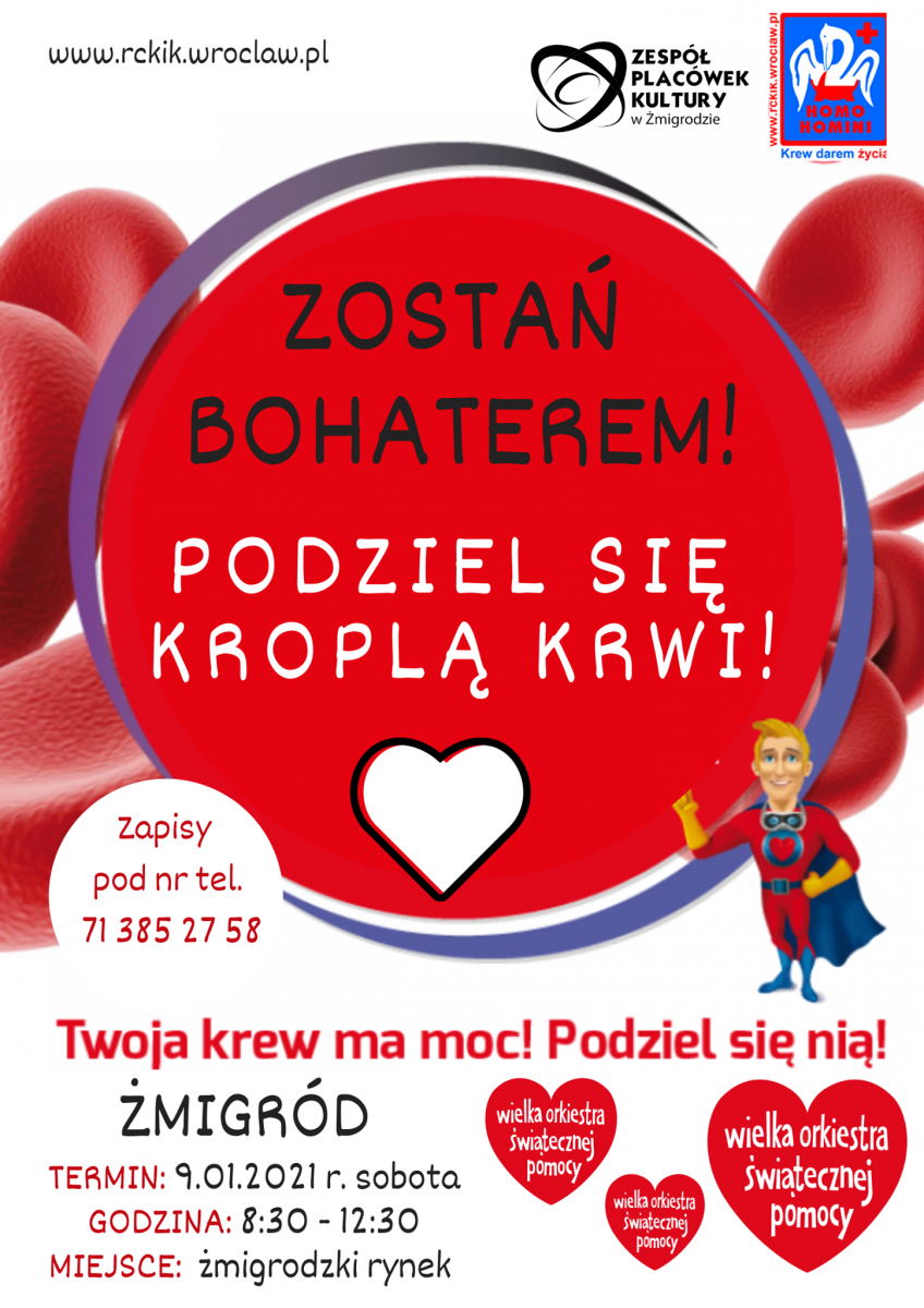WOŚP zagra już 9.01.2021 r. w Żmigrodzie  - Zapraszamy!