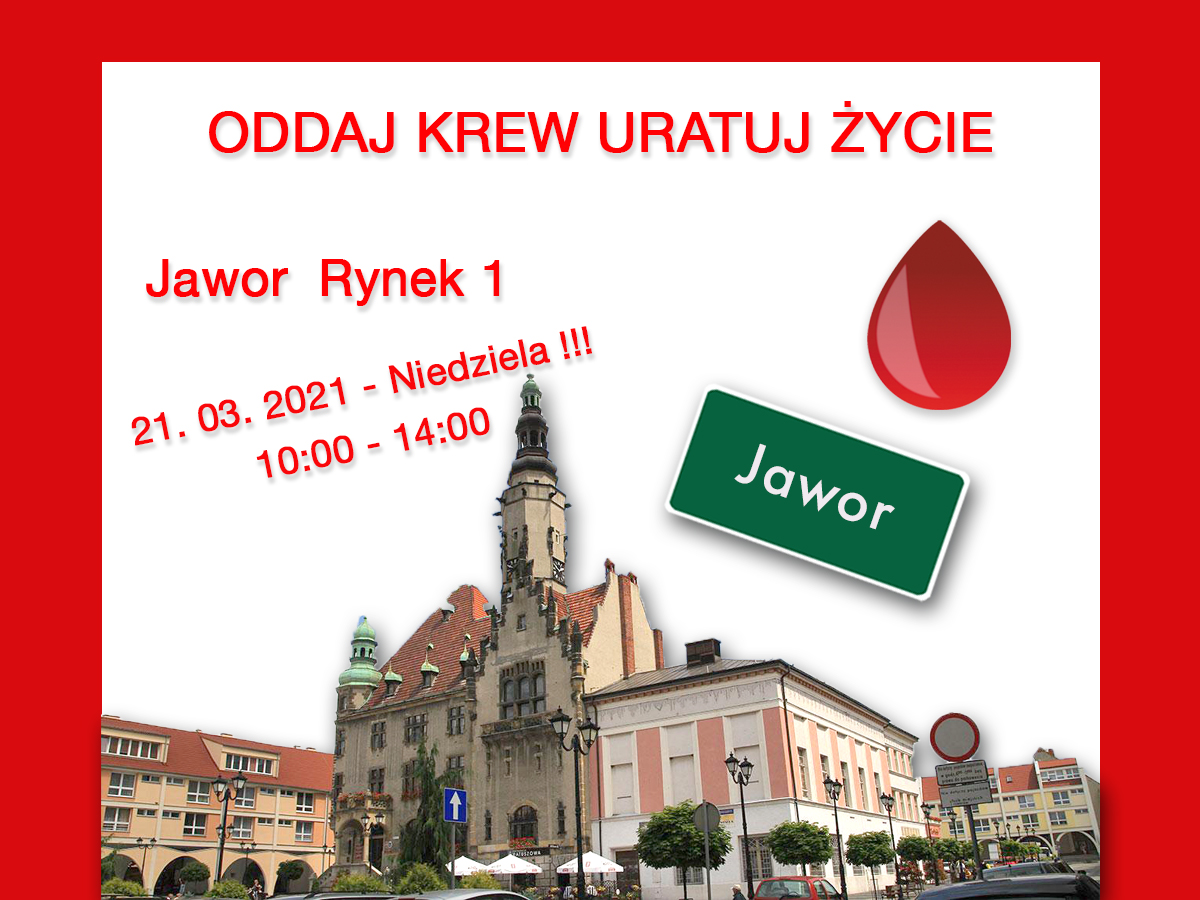 Akcja krwiodawstwa w Jaworze - 21.03.2021 r.