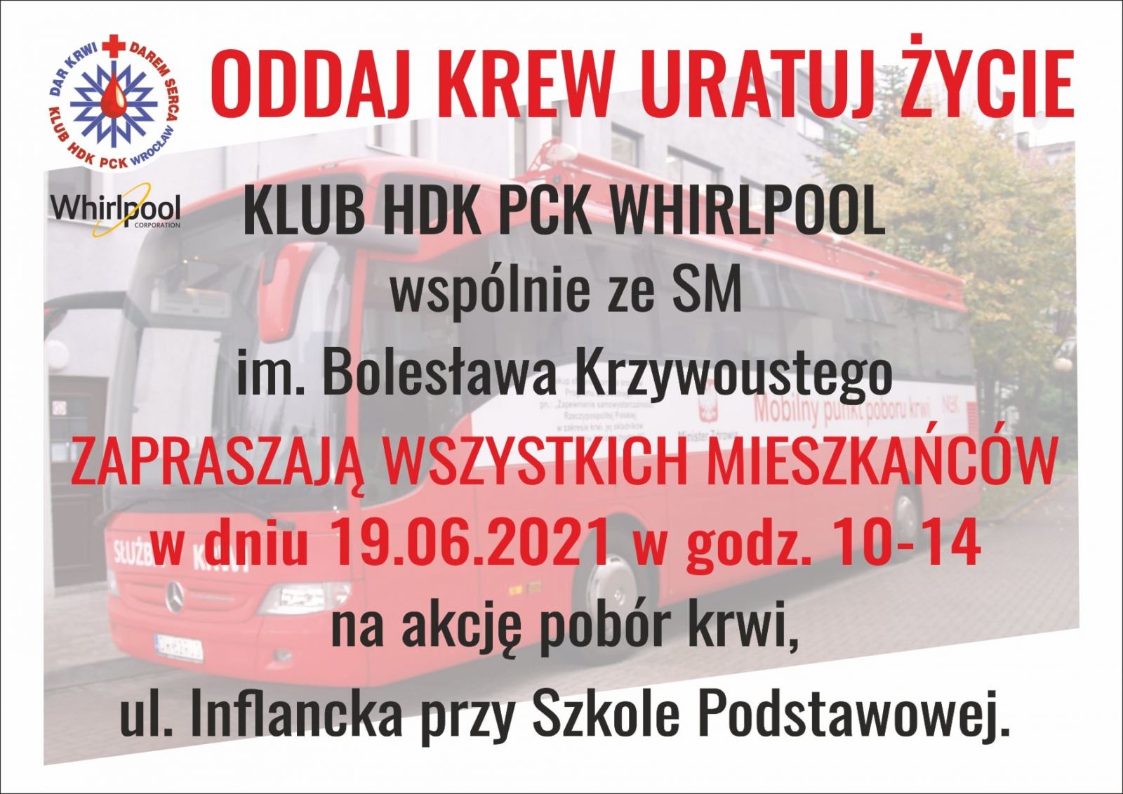Sobotnia akcja pobierania krwi