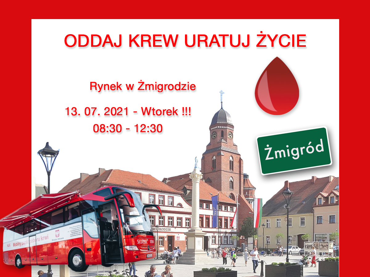 Akcja krwiodawstwa w Żmigrodzie - 13.07.2021 r.