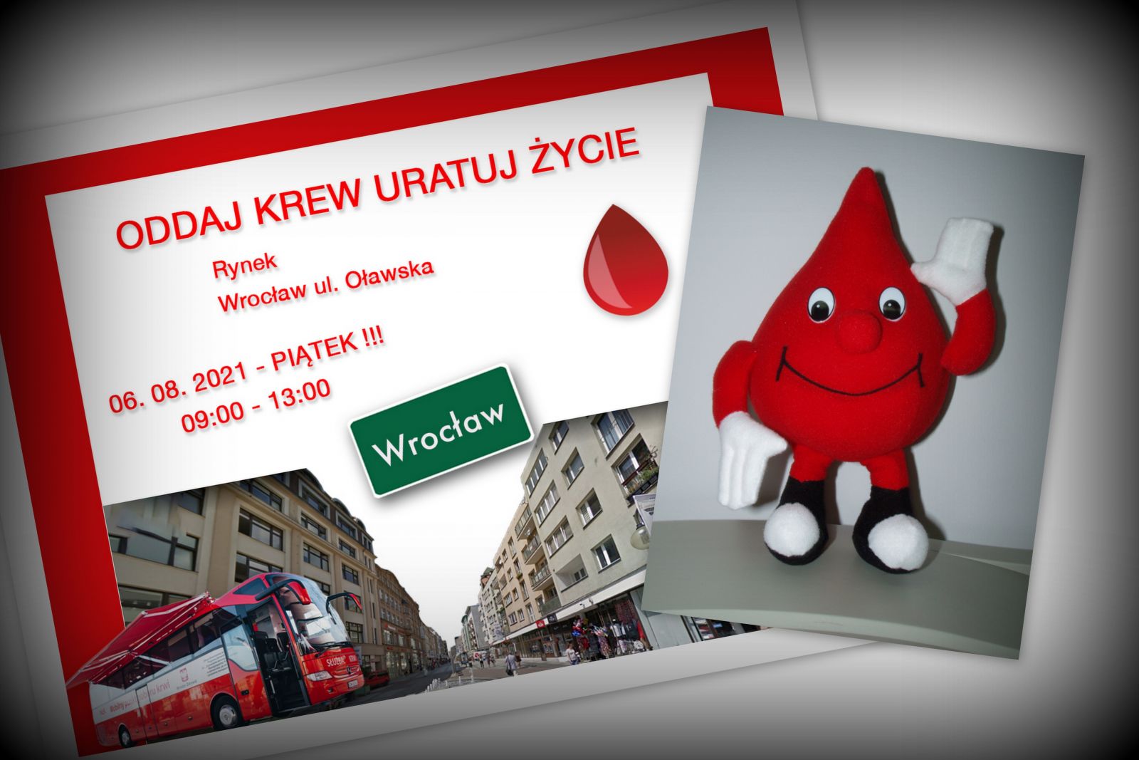 Oddaj krew i odbierz maskotkę - Wrocław 06.08.2021 r.