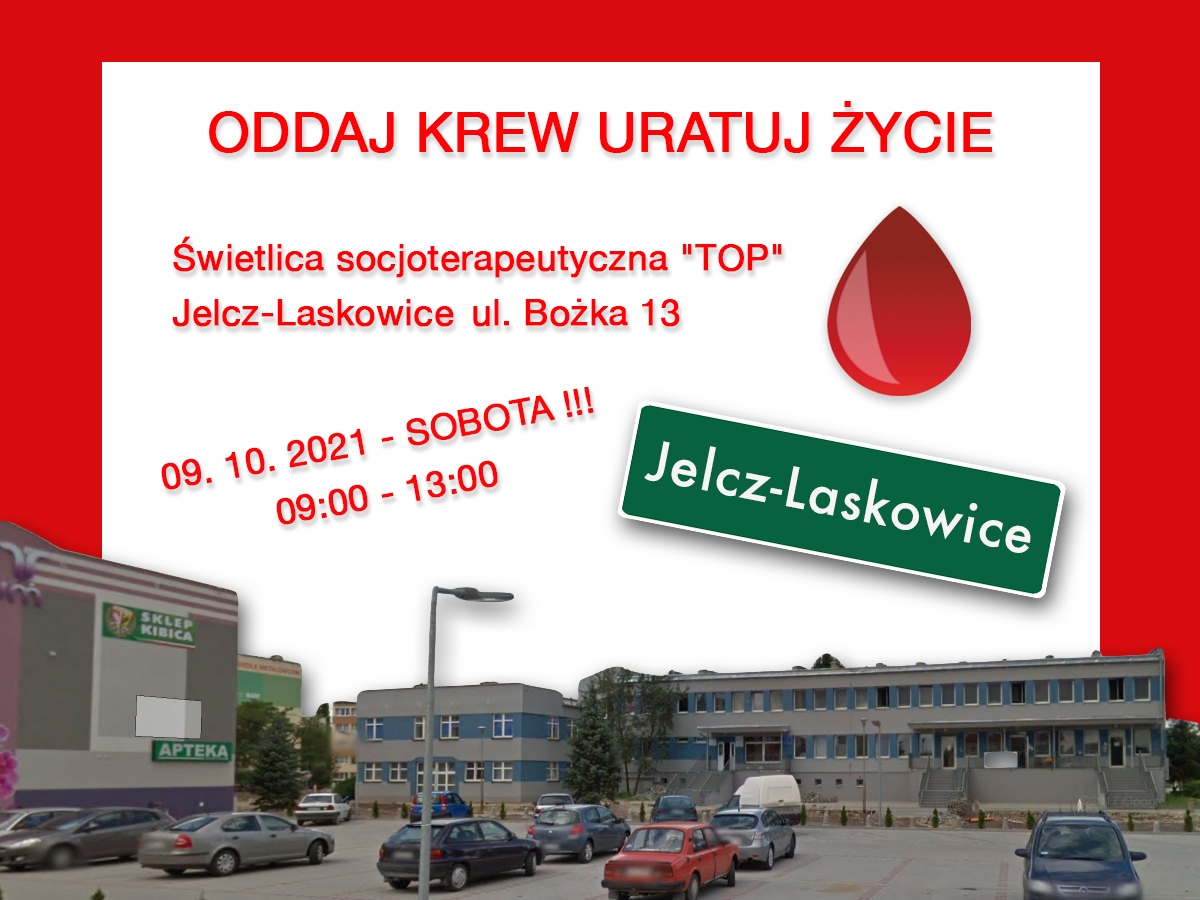 Akcja krwiodawstwa w Jelczu Laskowicach - 9.10.2021 r.