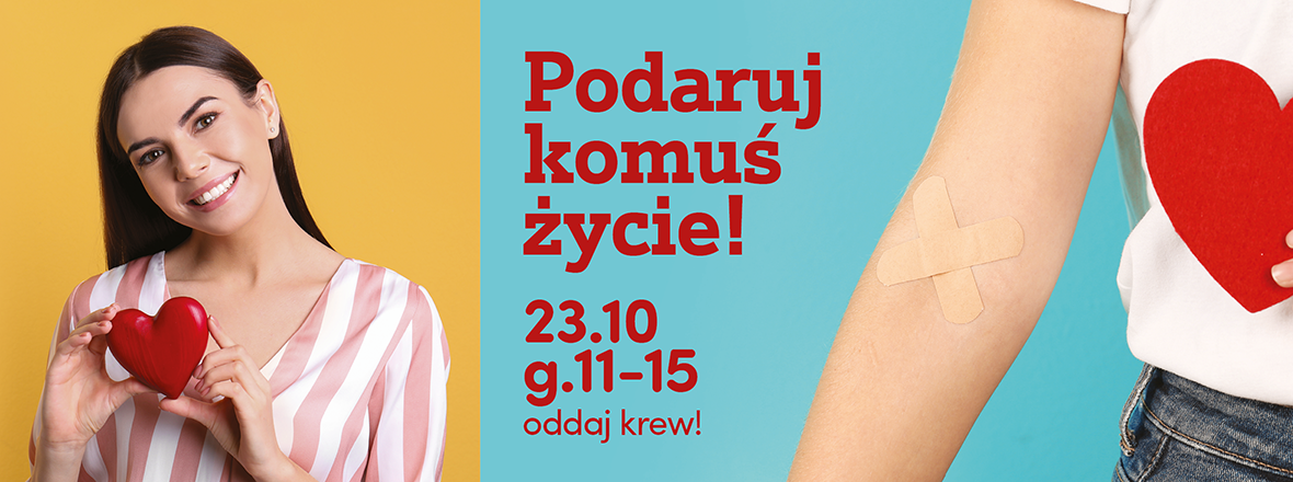 Zapraszamy na akcję krwiodawstwa przed CK KORONA we Wrocławiu - 23.10.2021 r.