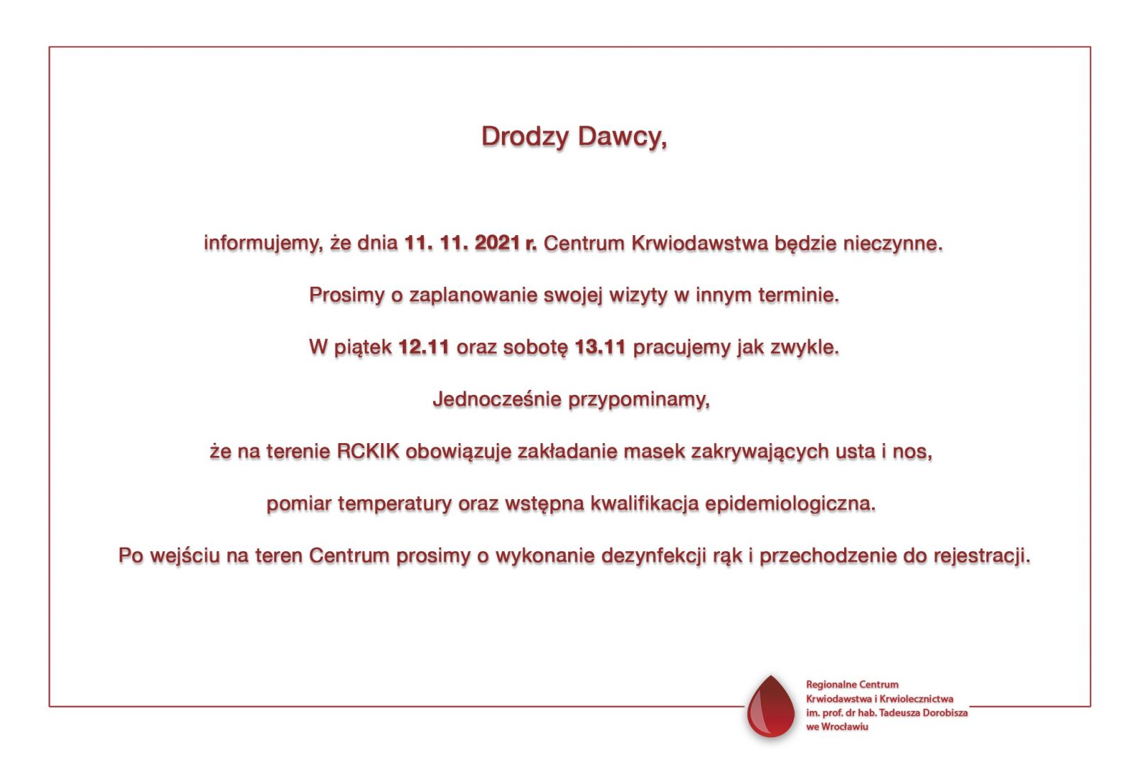 Praca w najbliższych dniach