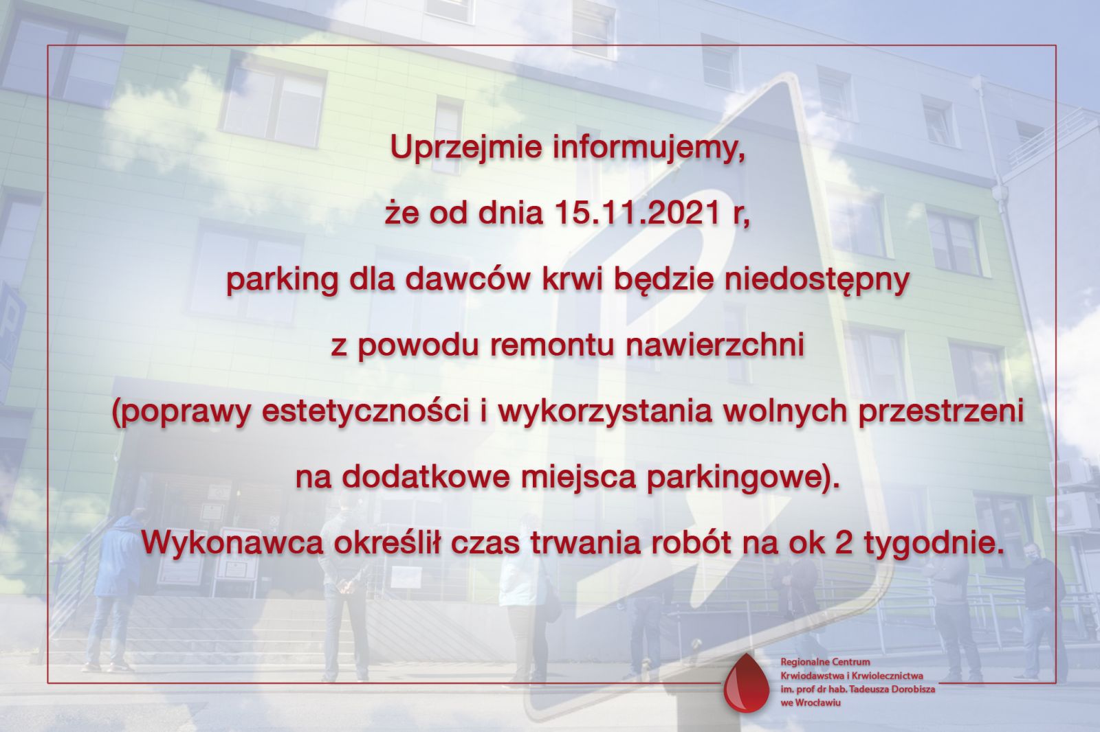 Ważna informacja dotycząca parkingu