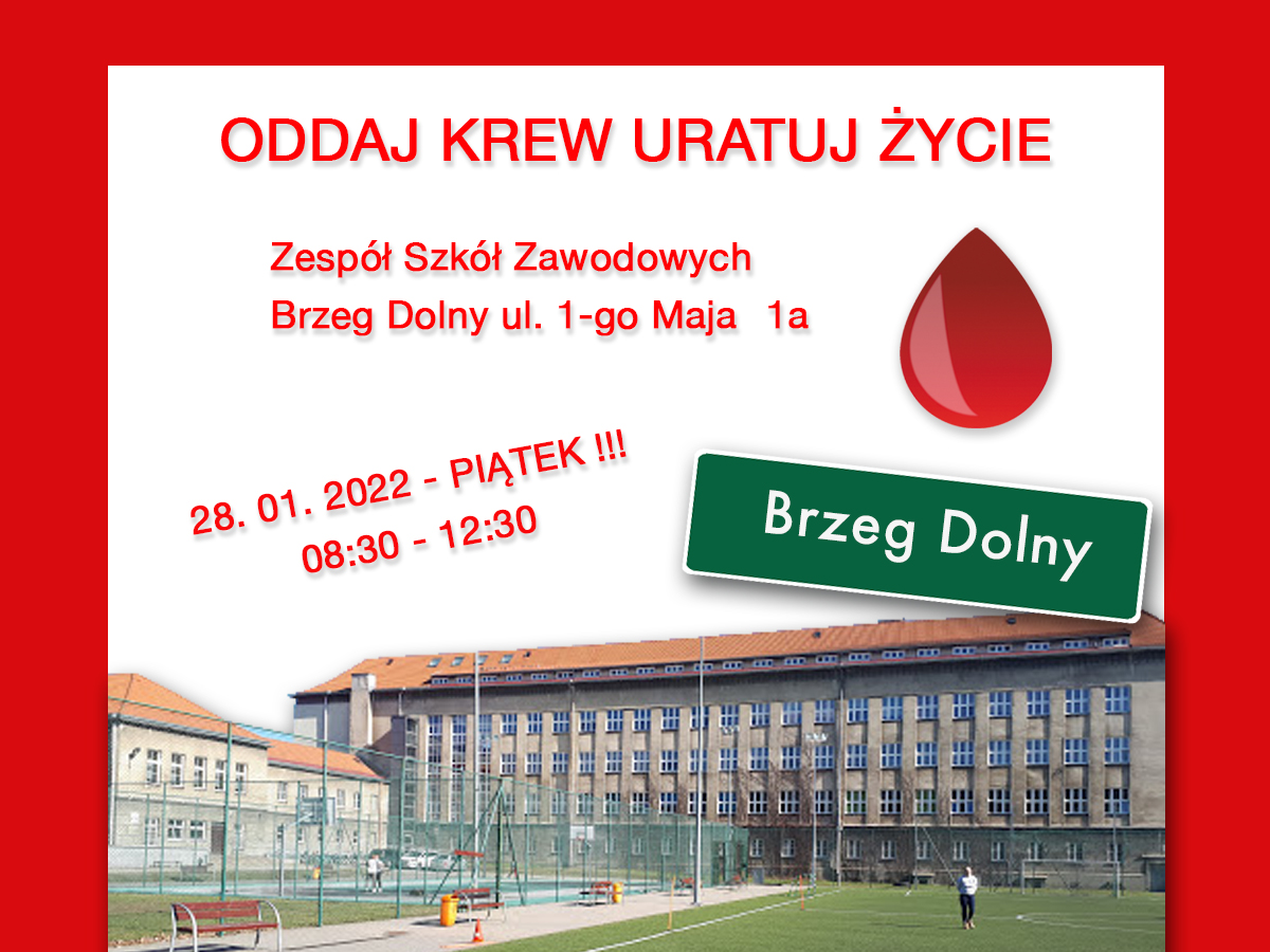 Akcja krwiodawstwa w Brzegu Dolnym - 28.01.2022 r.