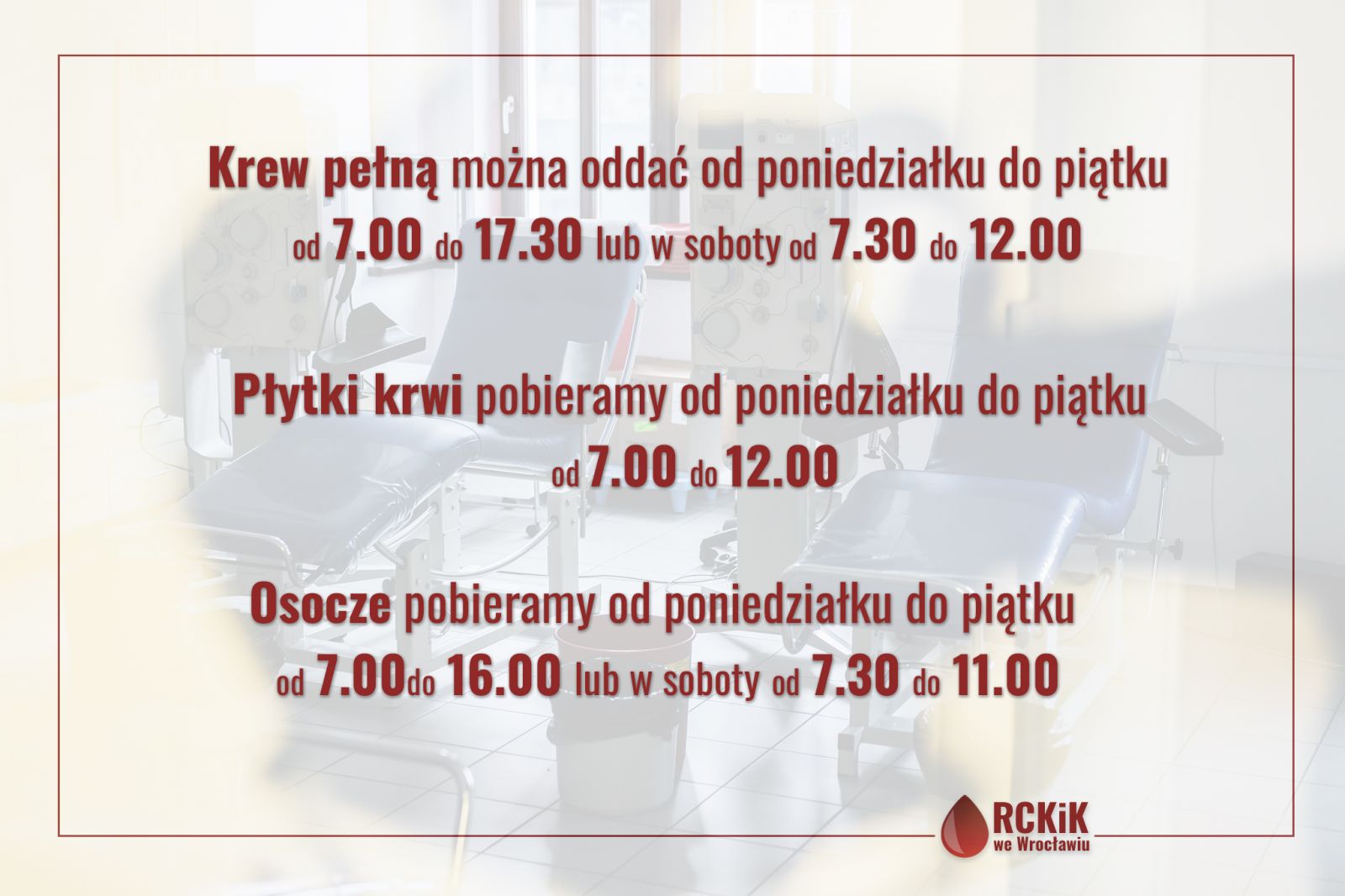 Przypominamy  godziny rejestracji