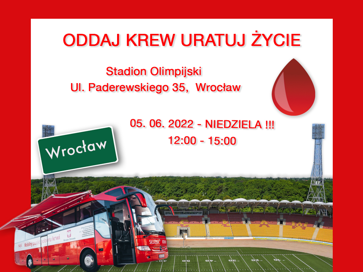 Niedziela 5.06 czekamy na Was na Stadionie Olimpijskim