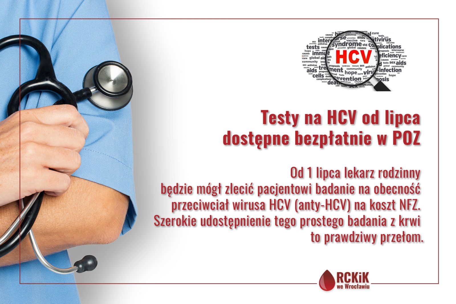 Testy na HCV od lipca dostępne bezpłatnie w POZ