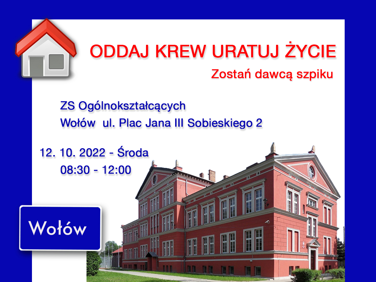 Akcja krwiodawstwa w Wołowie - 12.10.2022 r.