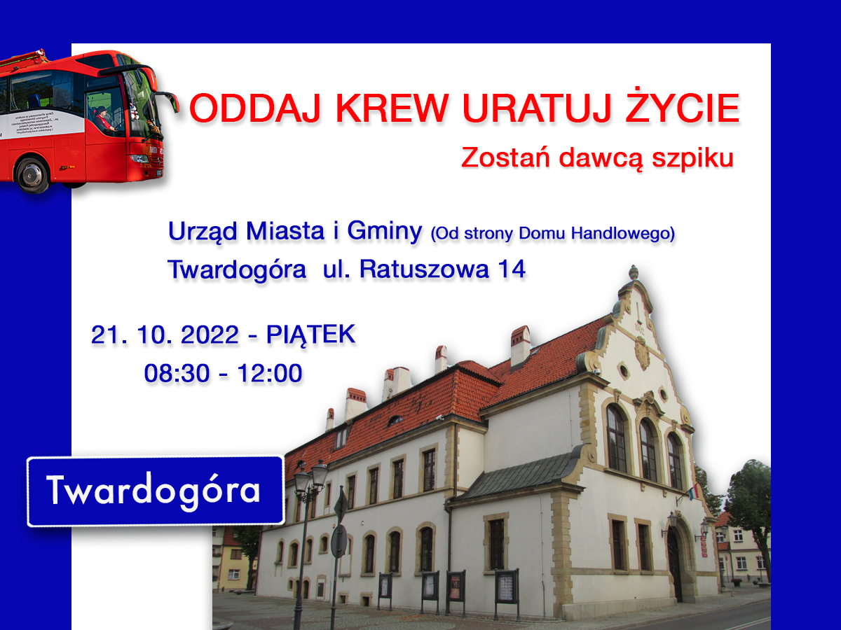 Akcja krwiodawstwa w Twardogórze - 21.10.2022 r.