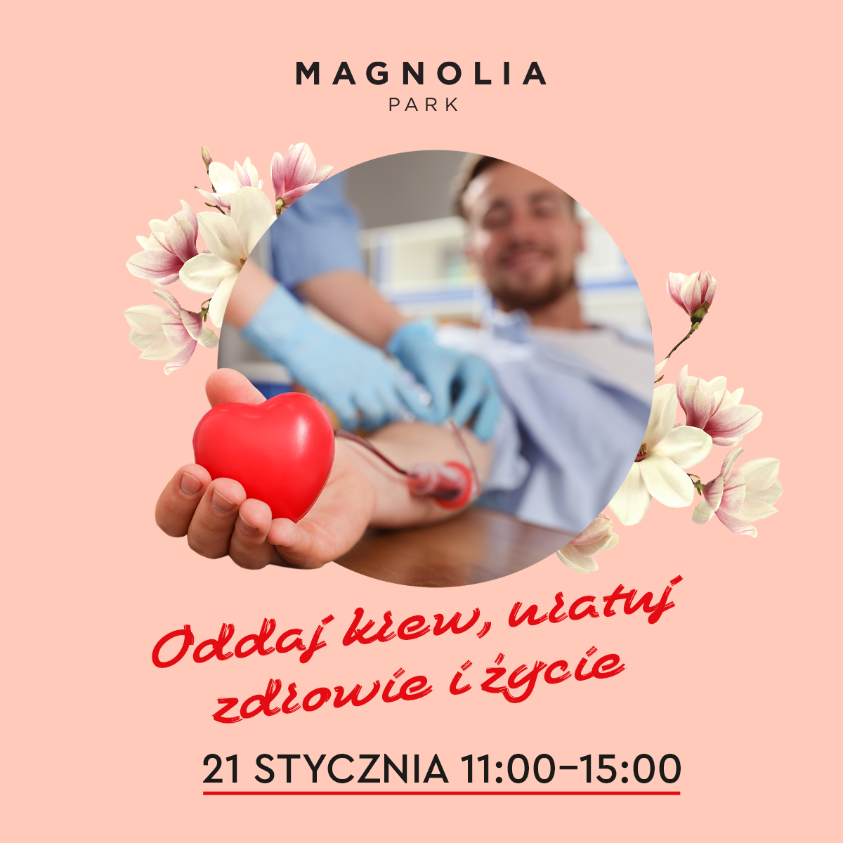 Akcja krwiodawstwa przed Magnolia Park - 21.01.2023 r.