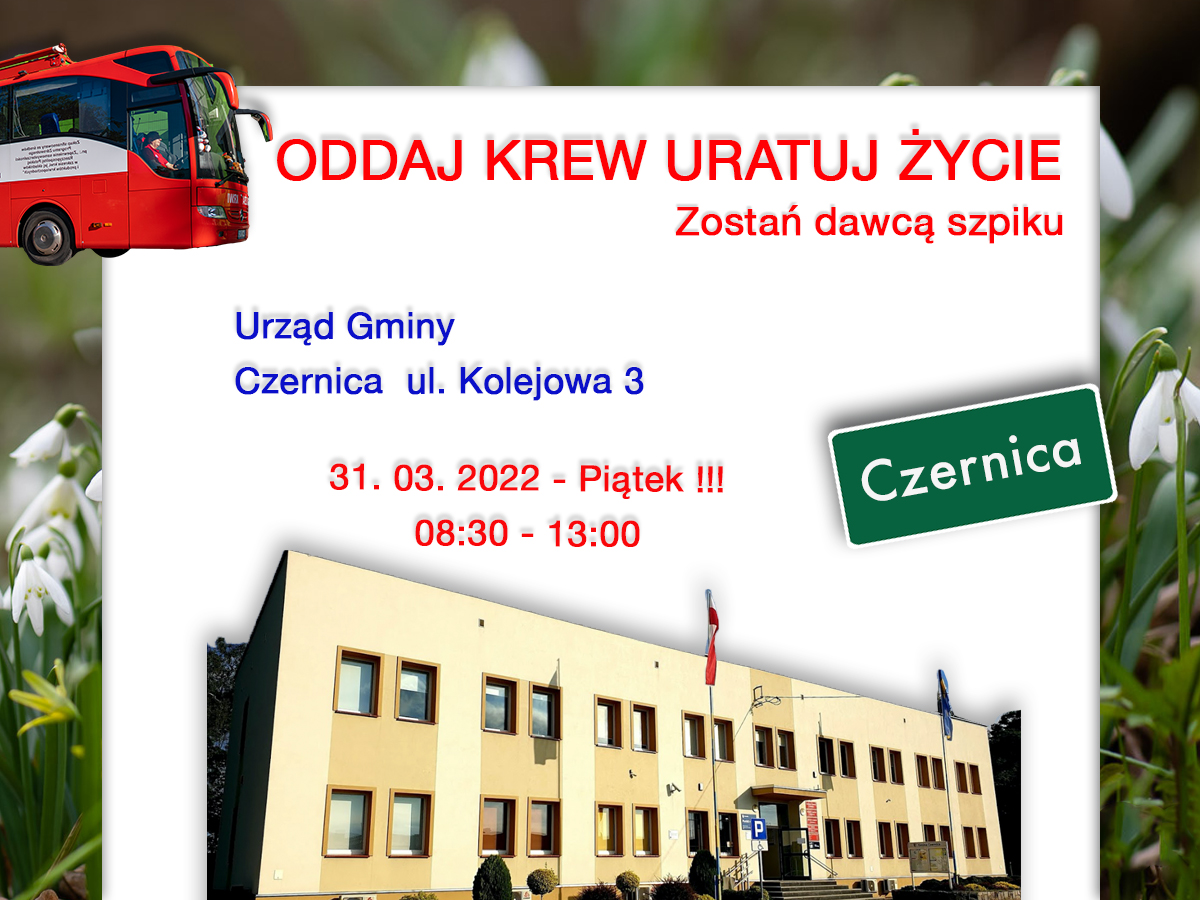 Akcja krwiodawstwa w Czernicy - 31.03.2023 r.