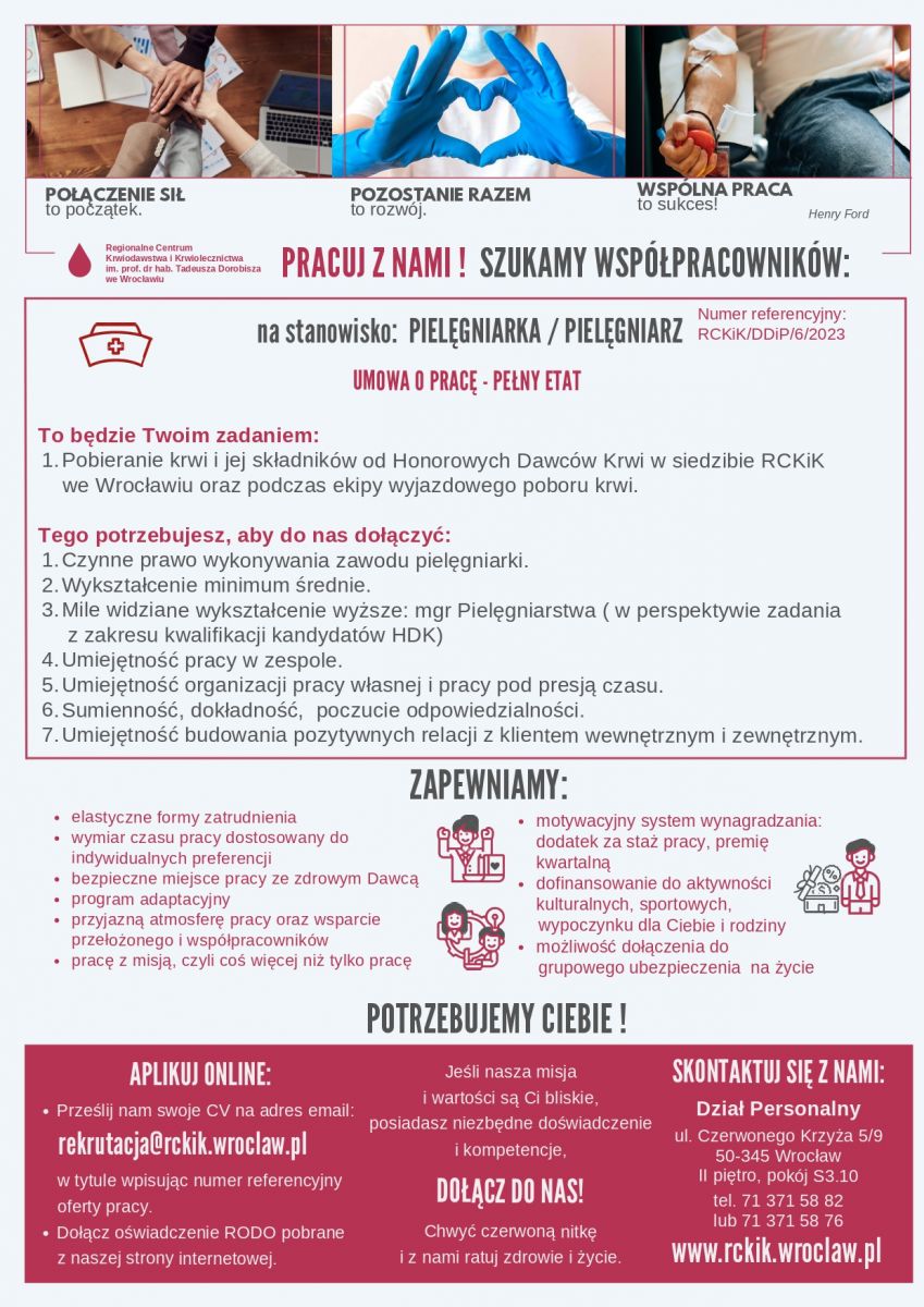 Praca pielęgniarka/pielęgniarz