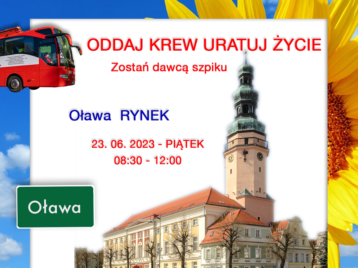 Akcja krwiodawstwa w Oławie - 23.06.2023 r.