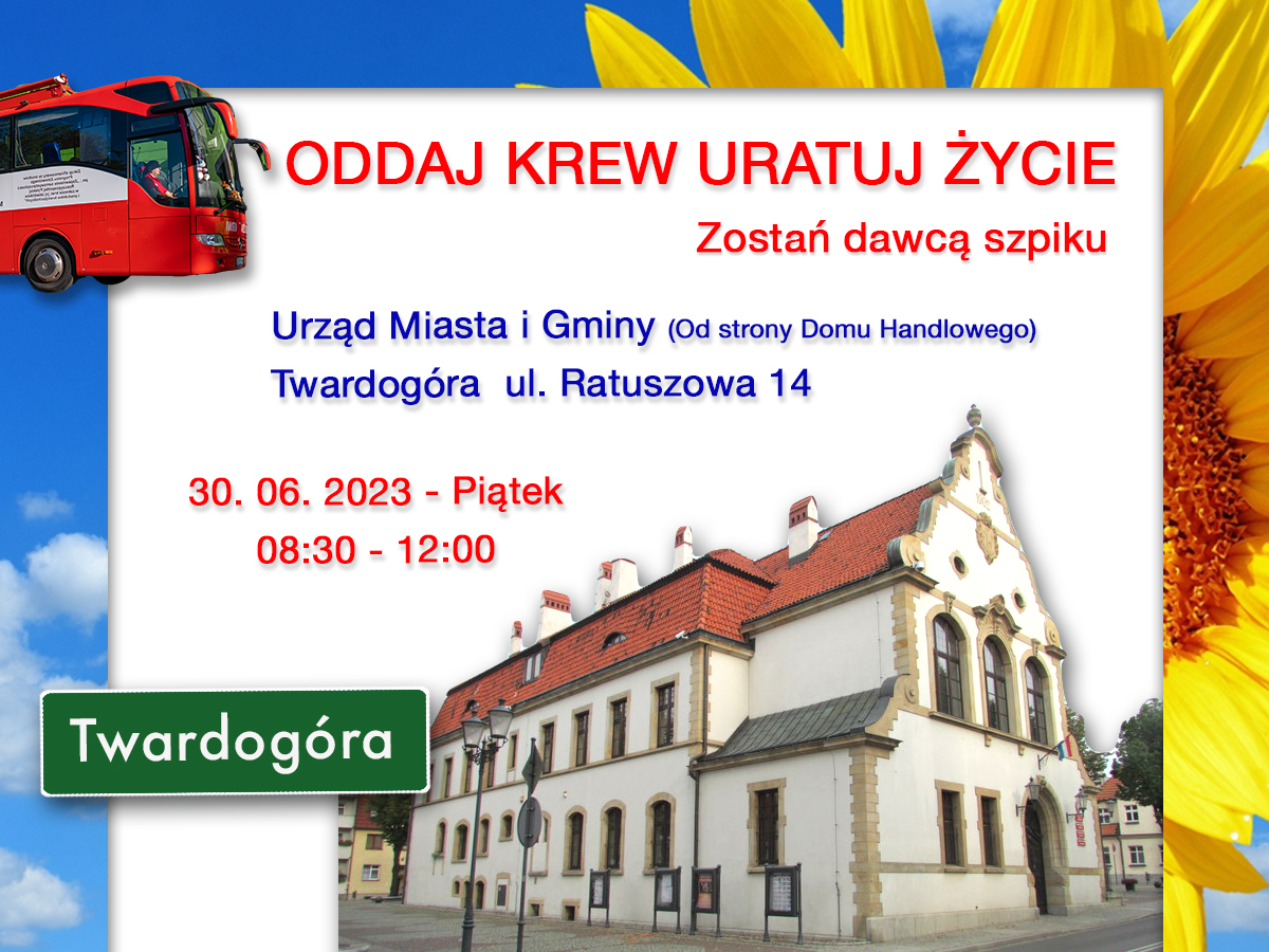 Akcja krwiodawstwa w Twardogórze - 30.06.2023 r.