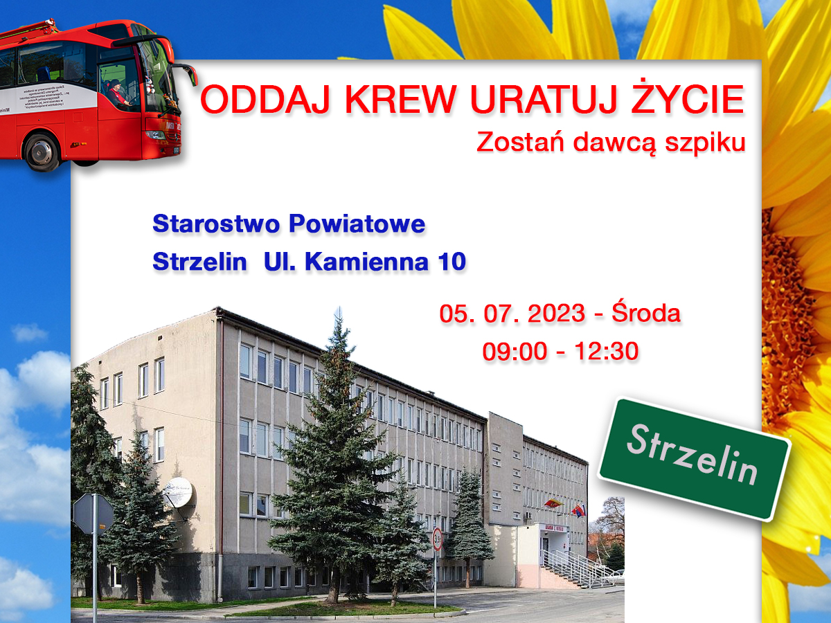 Akcja krwiodawstwa w Strzelinie - 5.07.2023 r.