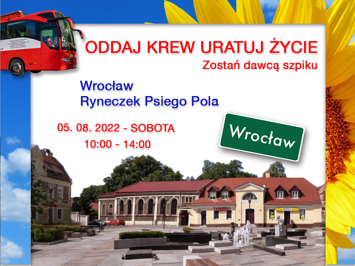Akcja krwiodawstwa na Psim Polu we Wrocławiu - 5.08.2023 r.