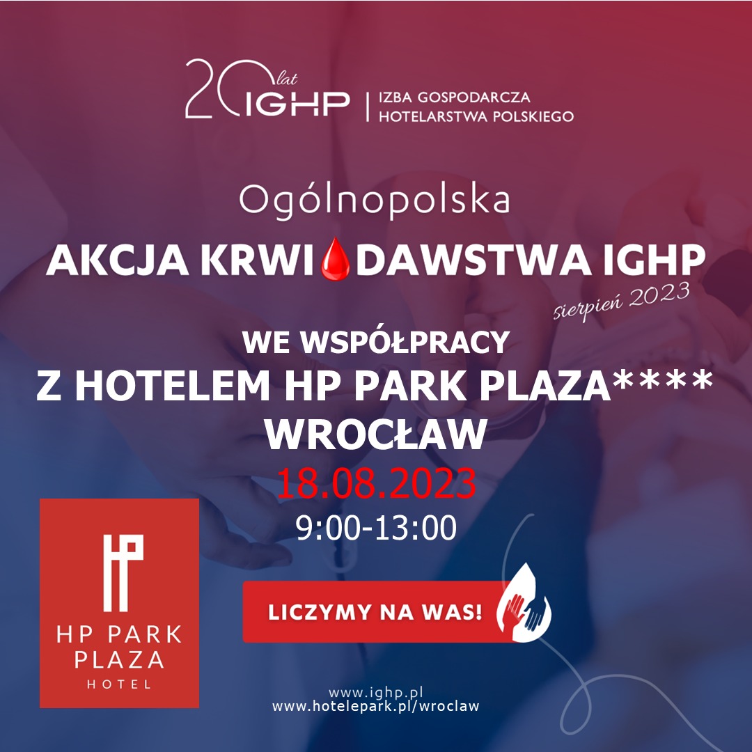 Piątek  - zapraszamy do Hotelu Park Plaza