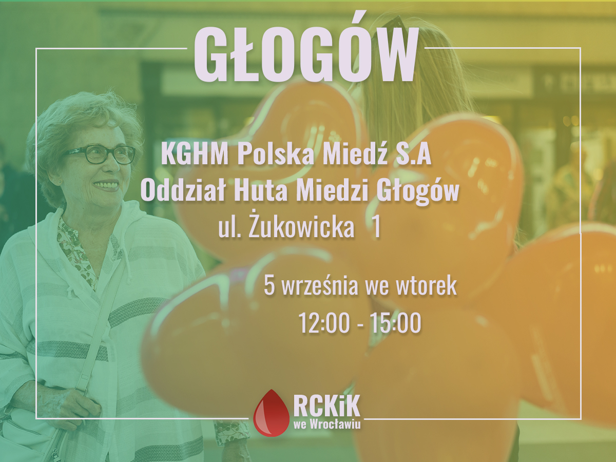 Akcja krwiodawstwa w Głogowie - 5.09.2023 r.