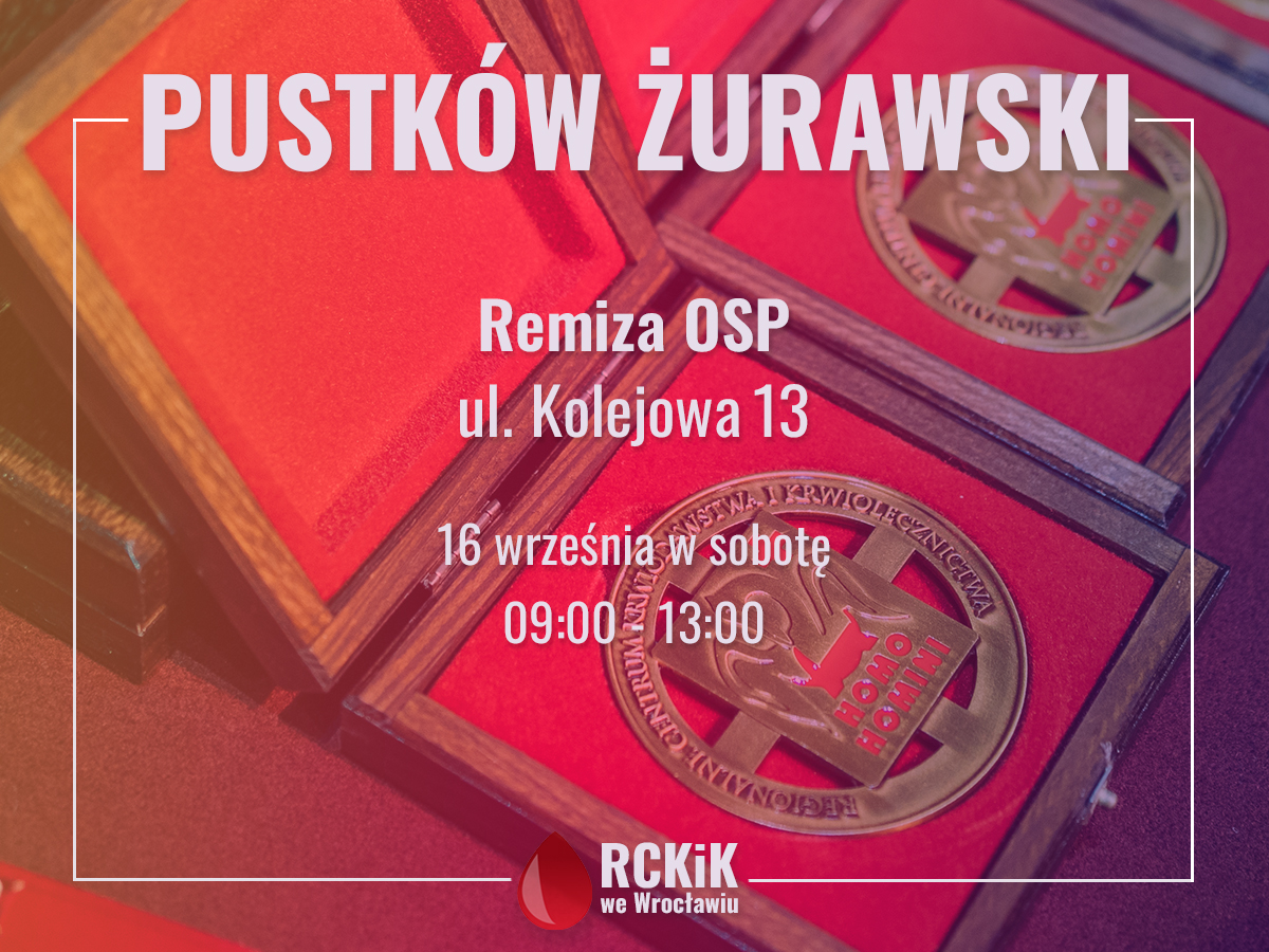 Akcja krwiodawstwa w Pustkowie Żurawskim  - 16.09.2023 r.