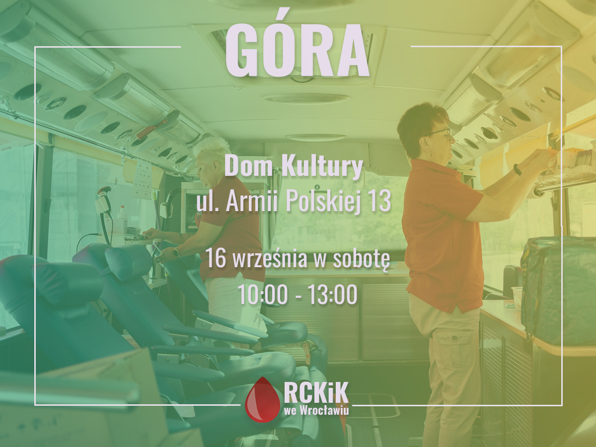 Akcja krwiodawstwa w Górze - 16.09.2023 r.