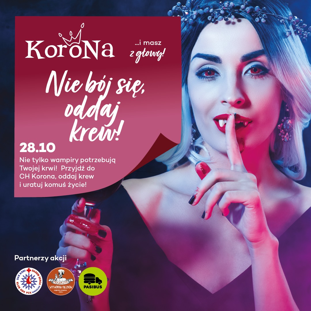 Oddaj krew przed CH Korona we Wrocławiu - 28.10.2023 r.