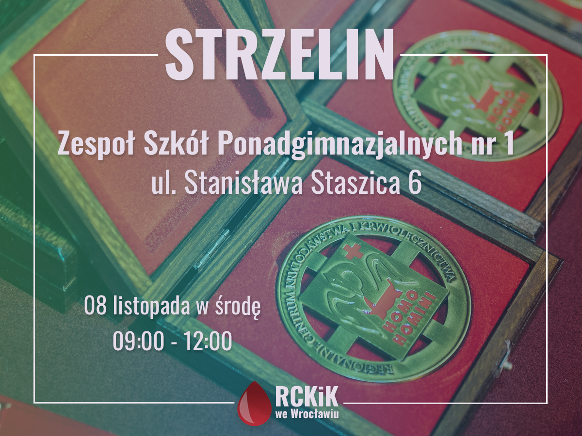 Akcja krwiodawstwa w Strzelinie - 8.11.2023 r.