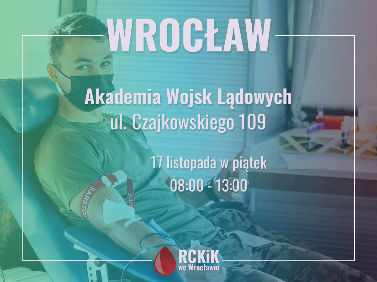Klub HDK PCK przy AWL zaprasza do udziału w akcji krwiodawstwa - 17.11.2023 r.