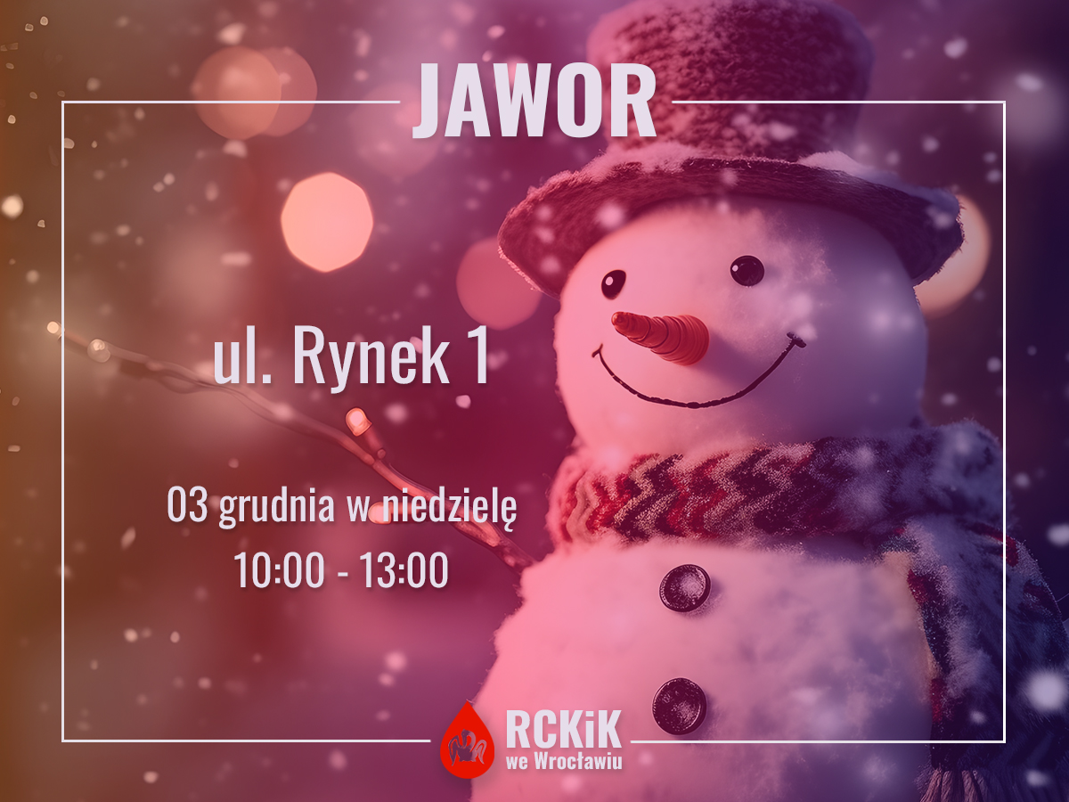 Akcja krwiodawstwa w Jaworze - 3.12.2023 r.