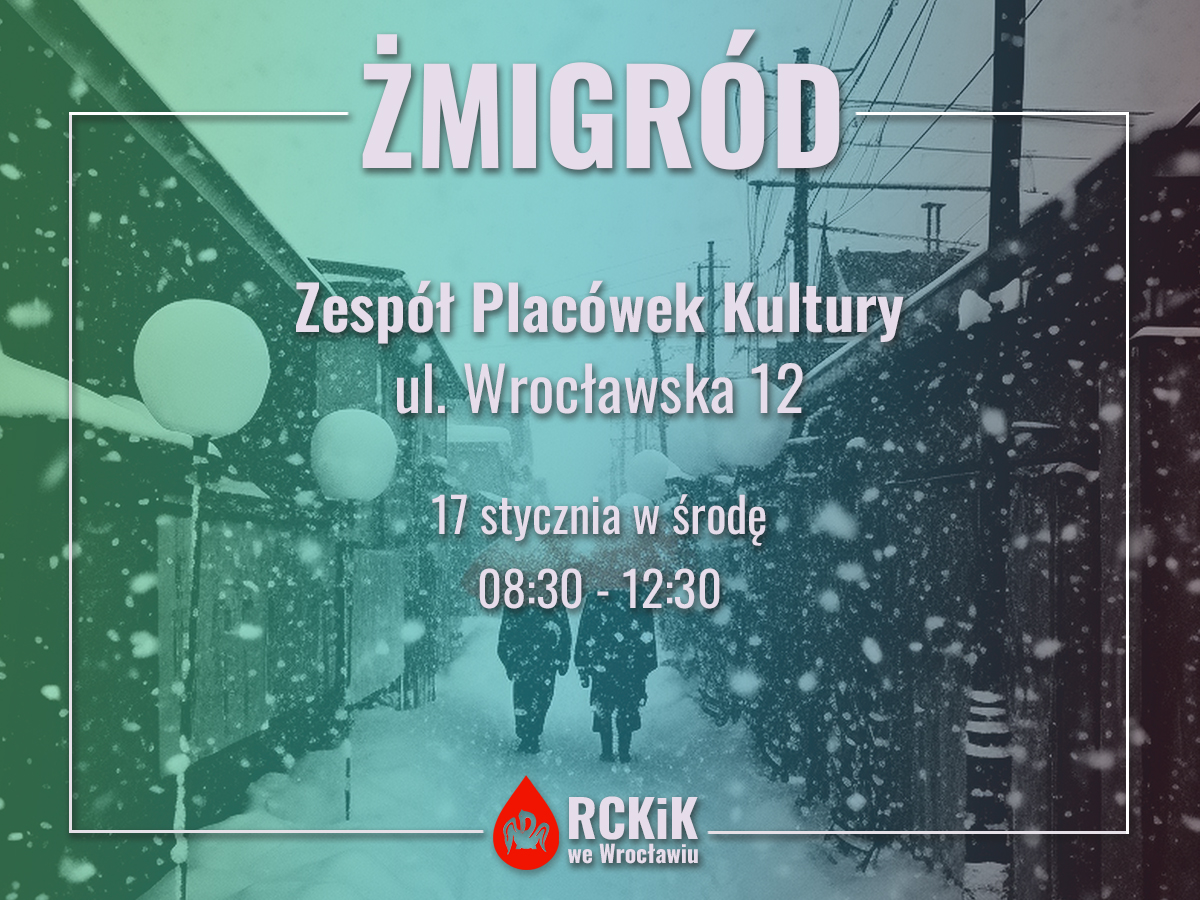 Akcja krwiodawstwa w Żmigrodzie - 17.01.2024 r.