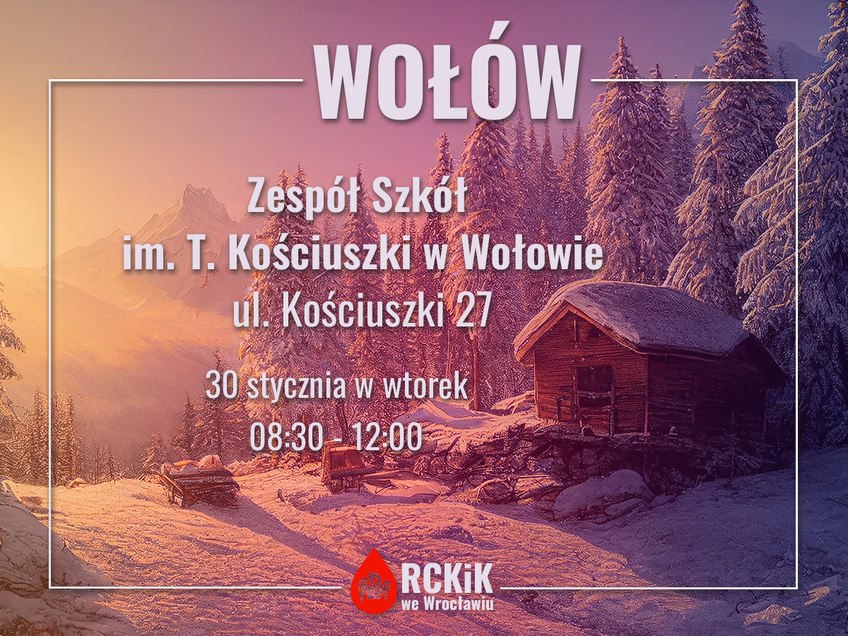 Akcja krwiodawstwa w Wołowie - 30.01.2024 r.