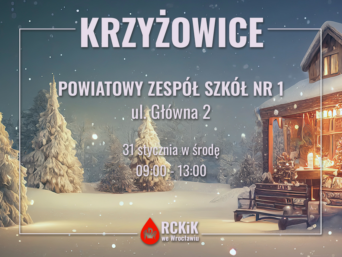 Akcja krwiodawstwa w Krzyżowicach - 31.01.2024 r.