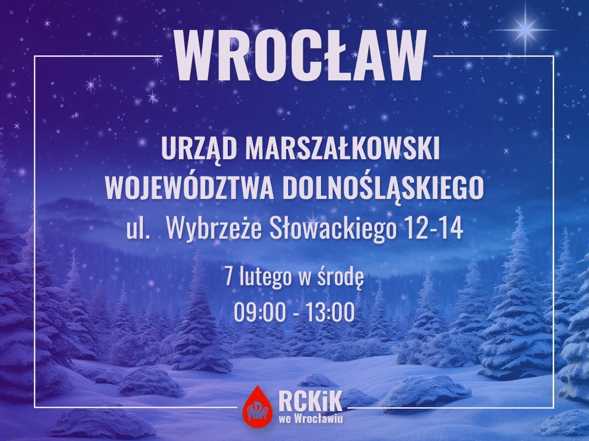 Akcja krwiodawstwa przed Dolnośląskim Urzędem Marszałkowskim we Wrocławiu - 07.02.2024 r.